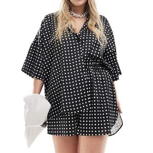 ASOS Polka Dot Shorts Set size 16